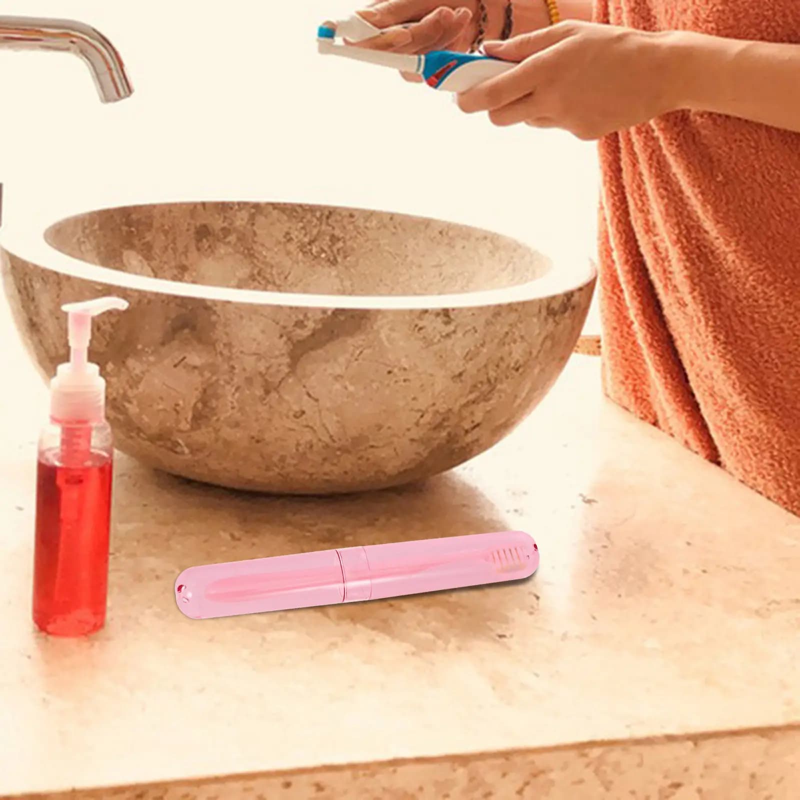 Confezione da 5 custodie per spazzolini da denti, scatola portaoggetti portatile, compatte e leggere, porta spazzolini da viaggio, organizer, contenitore in plastica per dentifricio