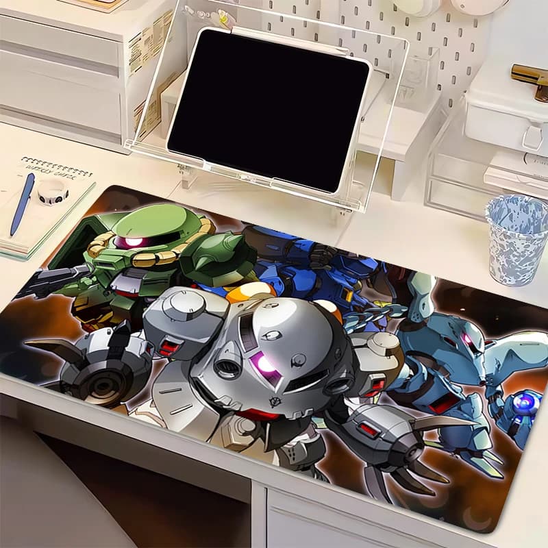 Tappetino per mouse Mechanical Warrior G-gundam Z-zaku II Anime per giocatori e-sportivi PC Tappetino per tastiera per computer Tappetino per mouse antiscivolo