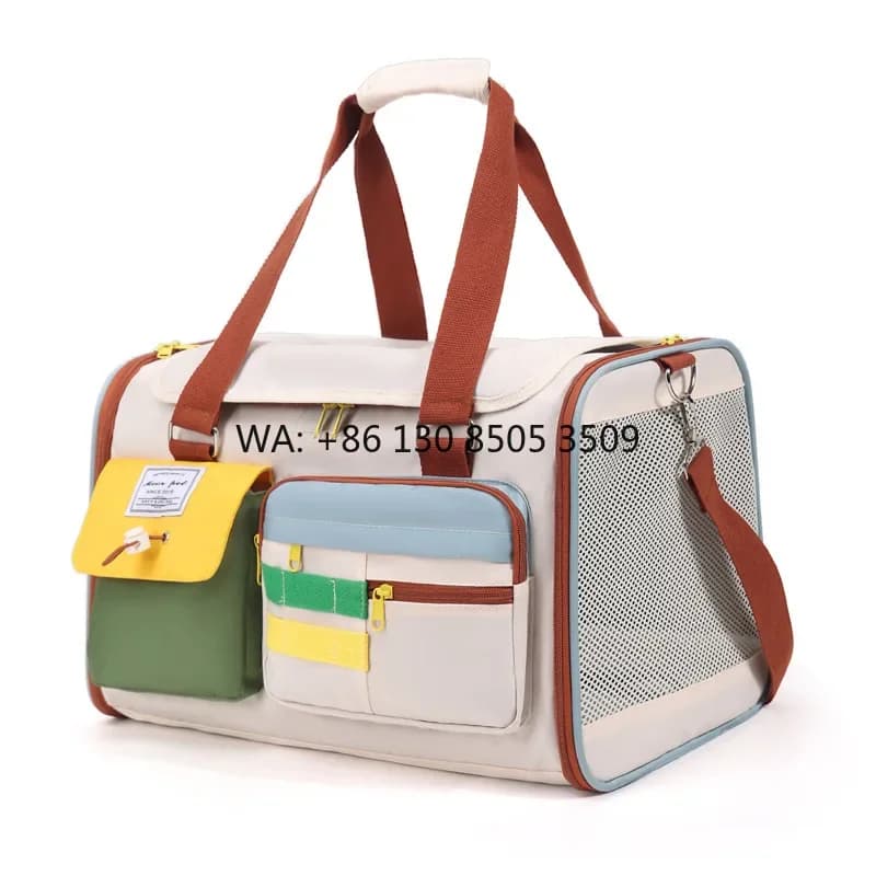 Portable Outgoing Soft-Sided Cat Bag Pet Travel Cat Carrying Case Cat Pet Backpack Carrier