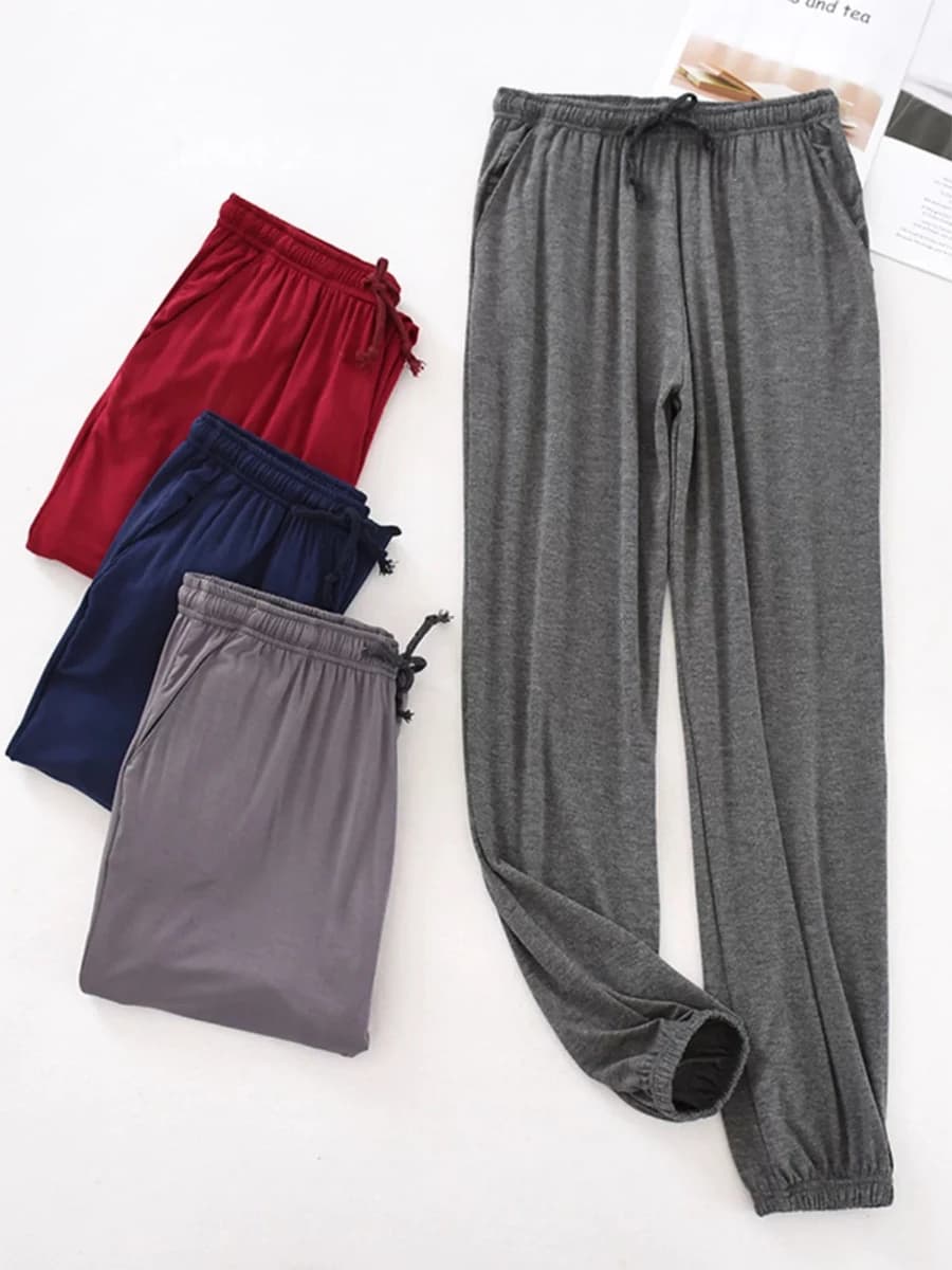 Men's Pigiama Pants, Casual Long Long Pants for Spring and Autumn
