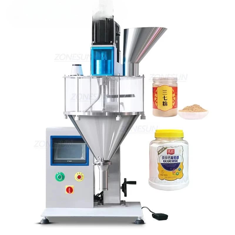 ZS-FM100B Semi-automatic filling machine for bags of protein powder for dry milk with screw core for flour