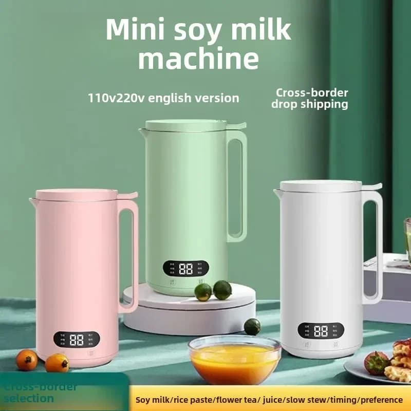 Mini Milk Soybean Maker Orange Machine Spremygrumi Portable Blender Automatic Wall Switch Heating Sheet Soy Making110V