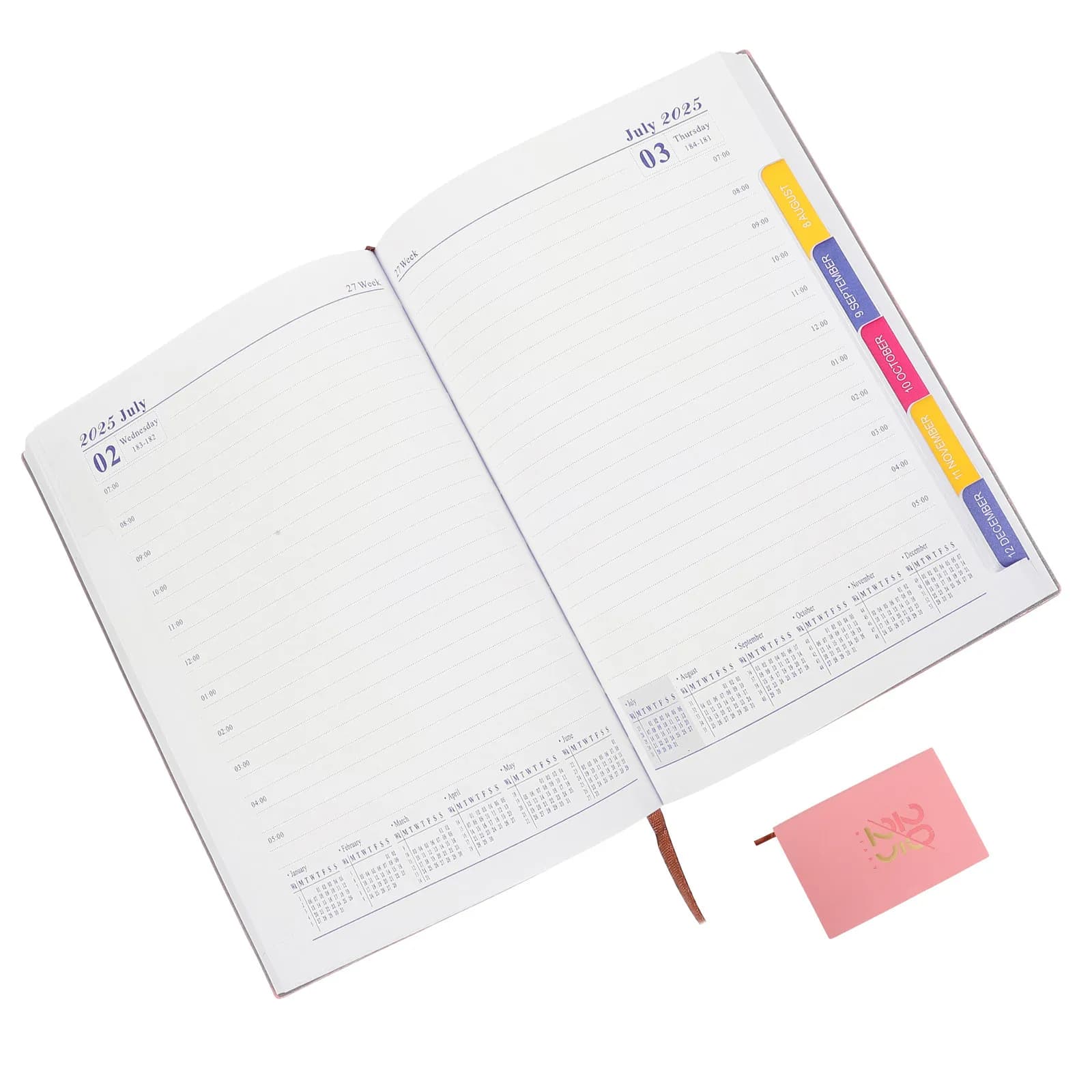 Agenda 2025, Planner Giornaliero A5 Portatile, Organizer Accademico per Monitoraggio Obiettivi, Diario di Viaggio, Scrittura Creativa e Inverno