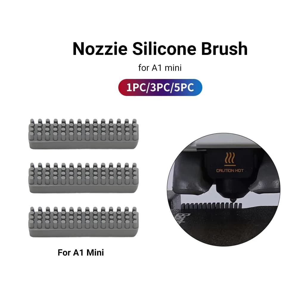 Spazzola per ugelli per Lab A1, spazzola in silicone per la pulizia del letto riscaldato, strumento di pulizia per A1 A1 Mini, ricambi per stampanti 3D