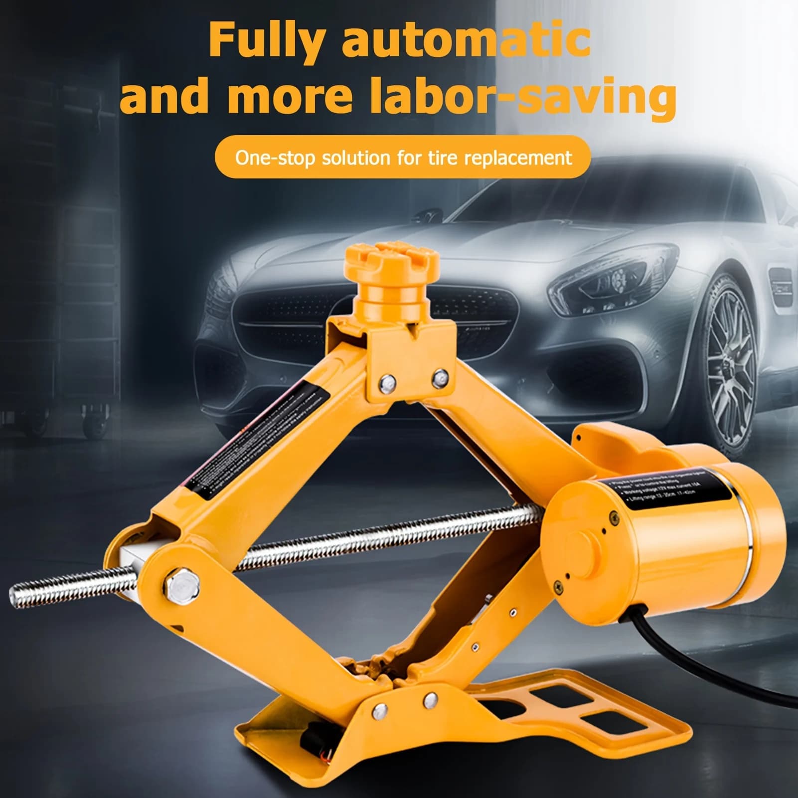 Electric Car Floor Jack 3 Ton All-in-one Automatic 12v Scissor Lift Jack For Tire Change Replacement