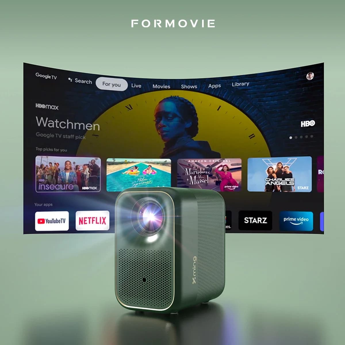Proiettore LED 4K 1080P HD per Home Theater 2025 con WiFi, Funzioni Pico e Stereo, Mini Proiettore Olografico 3D Smart TV in Vendita