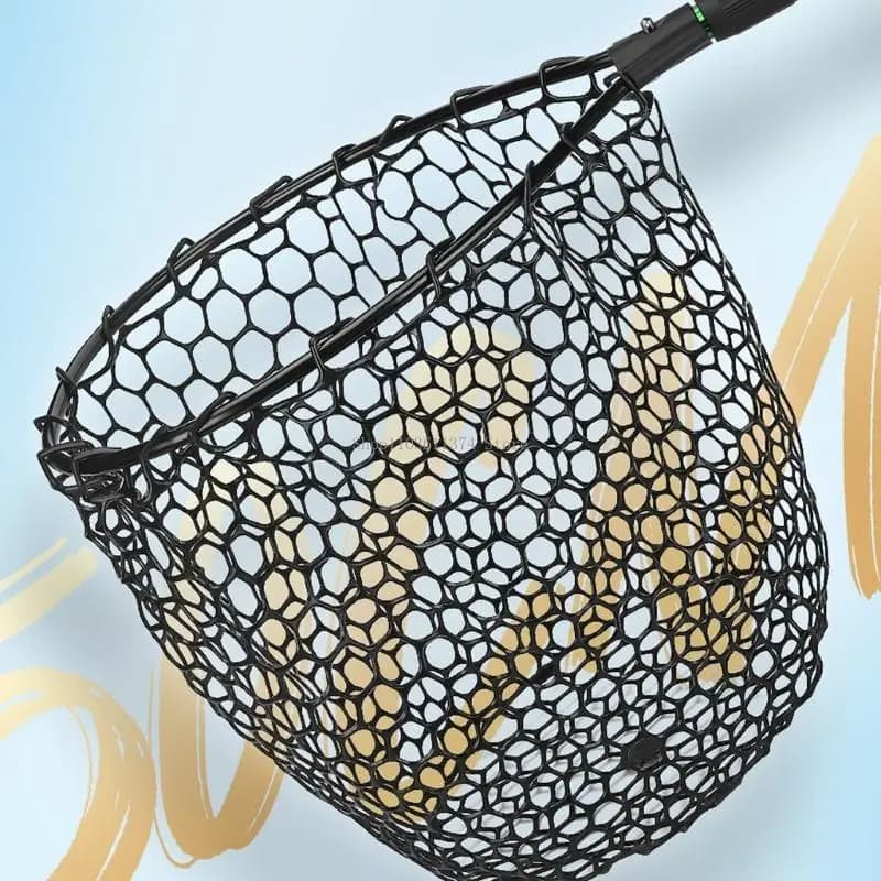 Portatili Rete da pesca leggera Siliconi Rete anti groviglio Pali regolabili