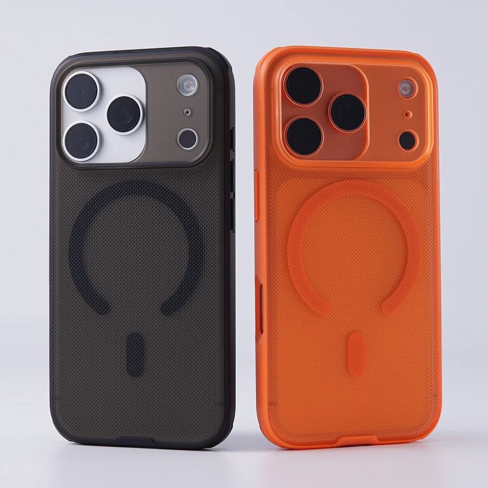 Custodia per telefono trasparente opaca di lusso per iPhone 17 16 15 14 13 Pro Max 16Pro 17Pro con ricarica magnetica MagSafe, cover posteriore sottile