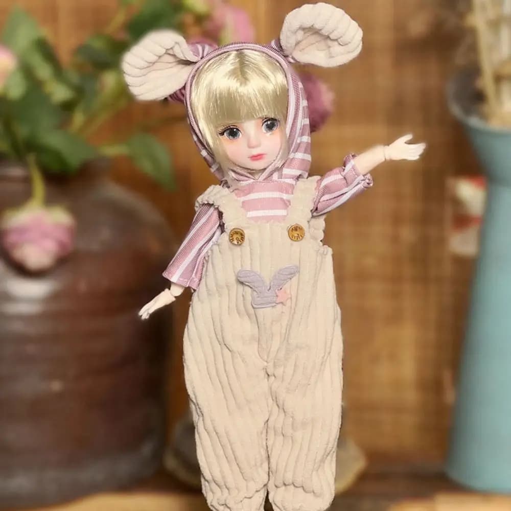 Giocattoli per bambole snodabili a sfera Bambole Bjd per bambole per ragazze 1/6 Occhi grigi stellati 30 cm Lolita Fashion Dress Giocattolo fai da te Regali di compleanno per bambini