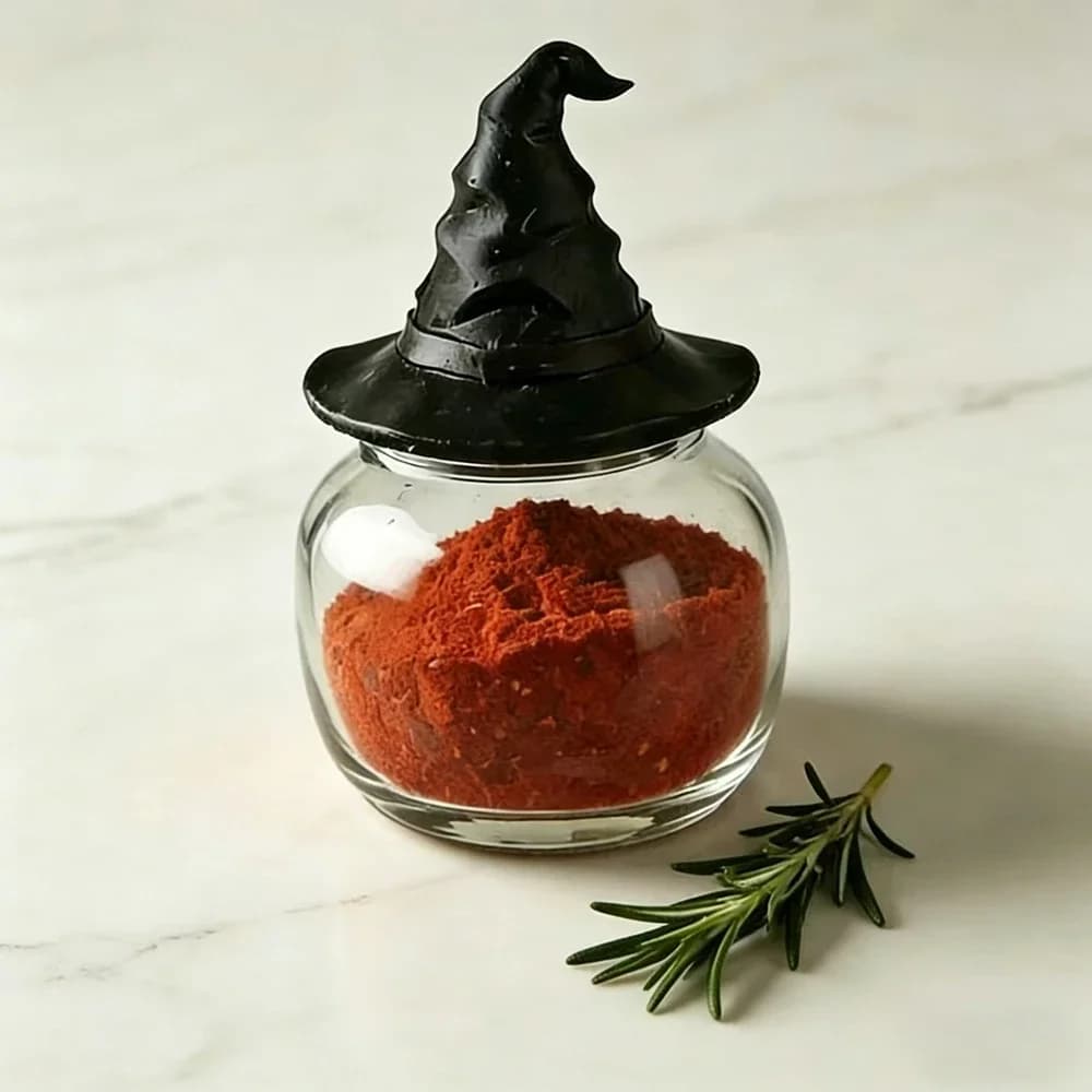 3Pcs 101-200ml Creativity Witchy Frog Apothecary Spice Jars Glass Storage Containers Halloween Kitchen Decor Set with Wood Base