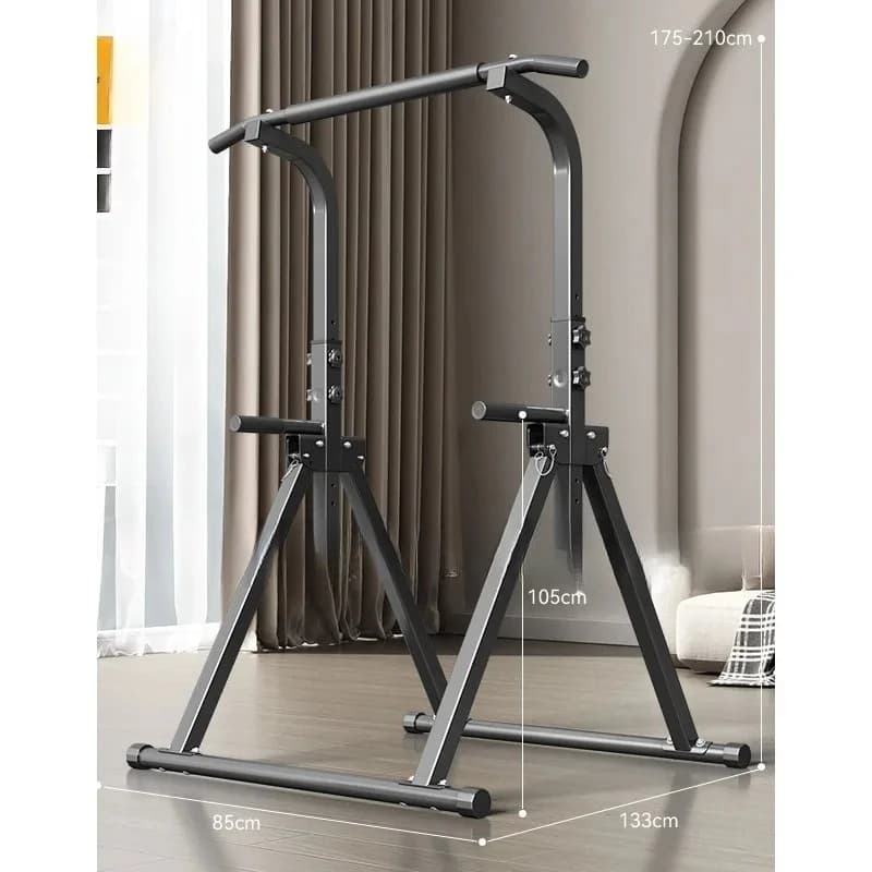 Training with folding horizontal bar with removable frame for home floor