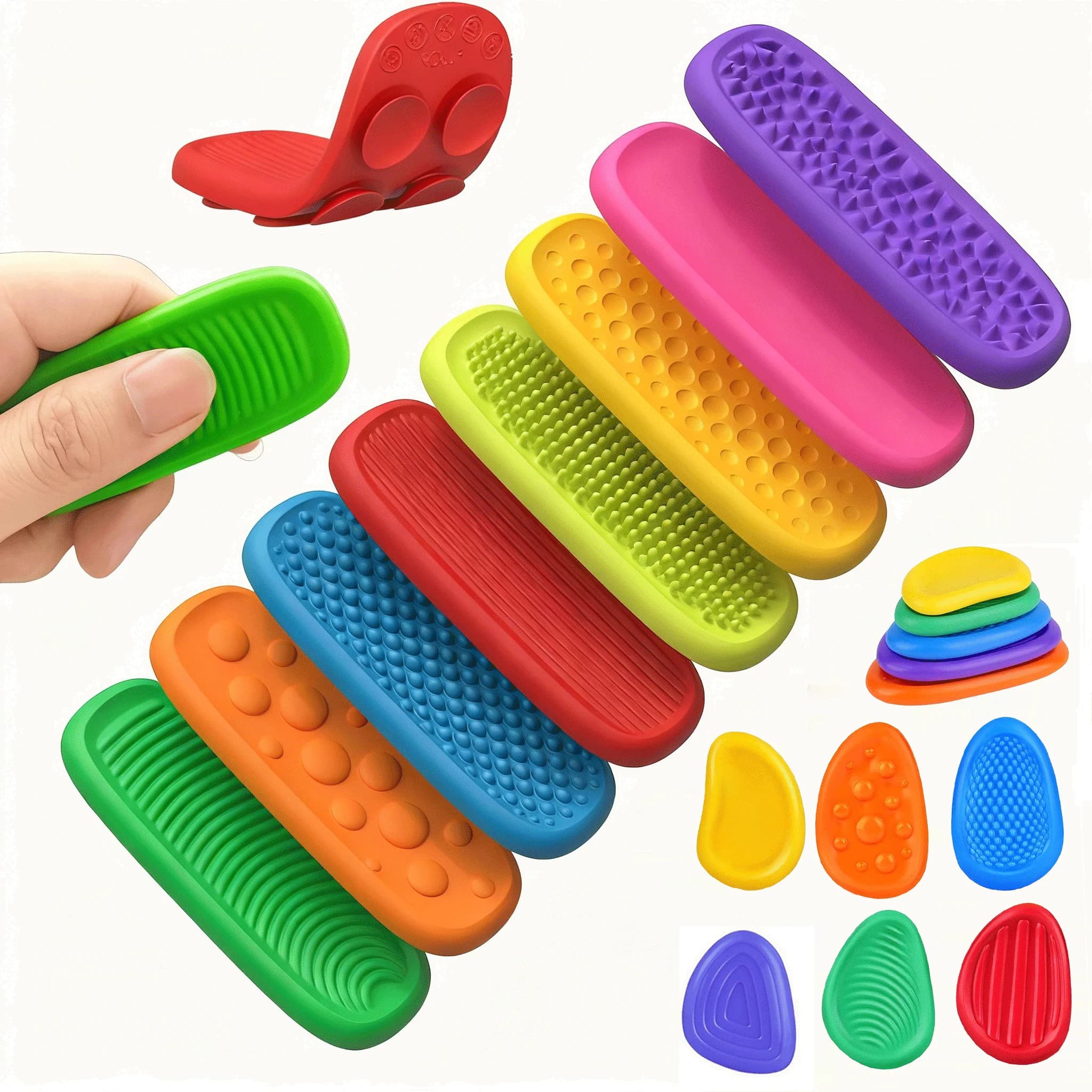 Silicone Sensoriale Striscia Agitarsi Giocattoli Per Bambini Autismo Decompressione Calmante Agitarsi Giocattolo Adulti Stress Scrivania Ansia Sollievo Giocattolo Sensoriale