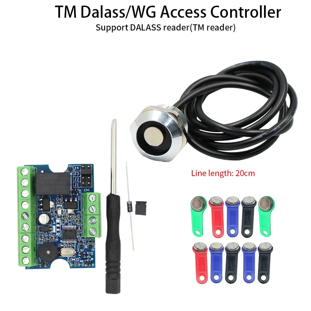Controllo accessi Dallas TM1990 Kit controller modulo Memoria touch Wiegand RFID Card Reder Kit Sistema porta Scheda amministrativa 1000 utenti