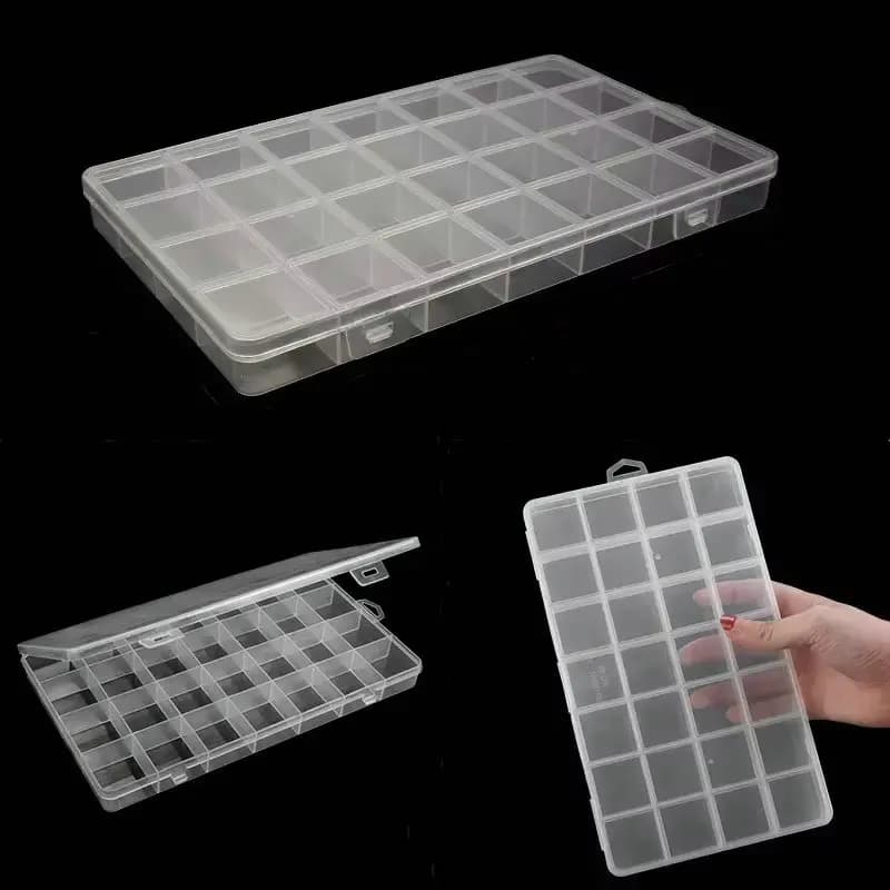 Plastic Jewelry Container, Jewellery Container with Adjustable Dividers for Beads, Art, DIY Crafts, Jewelry, Fishing Equipment