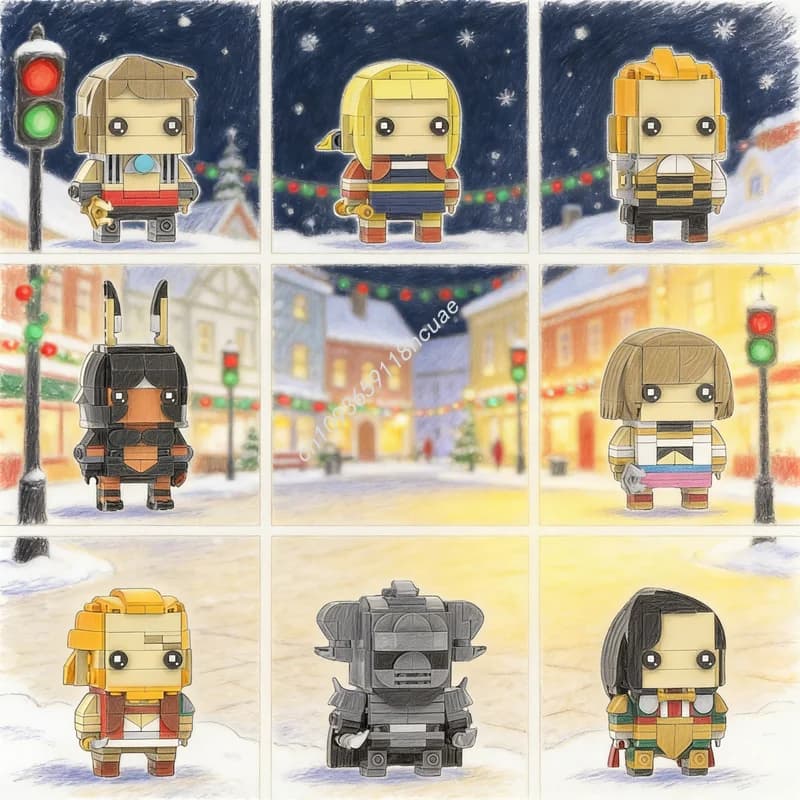 1481pcs MOC Brickheadz Final Fantasy XII Bundle Model Building Blocks Christmas Gifts Construction DIY Creative Idea Toys Brick