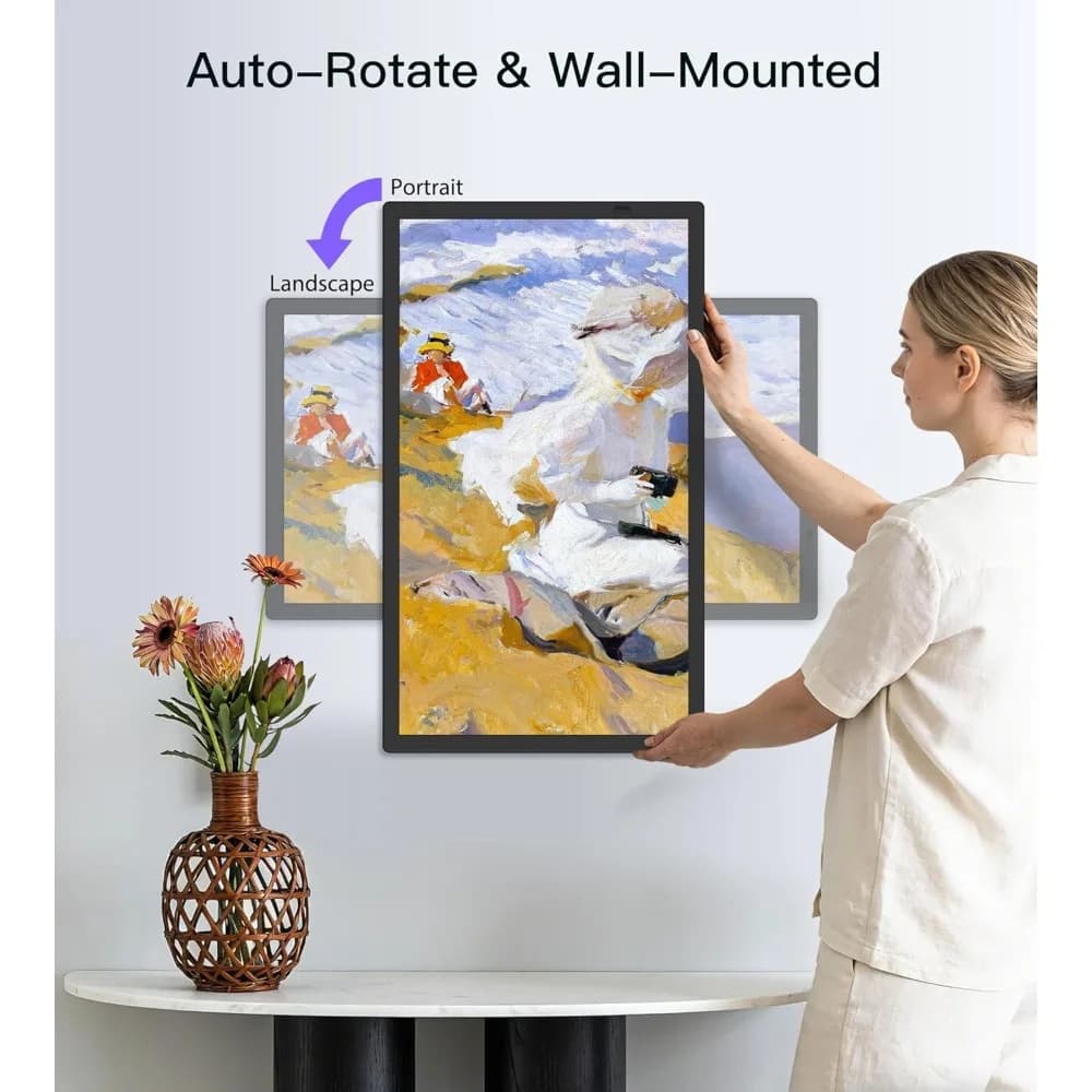 US Shipping 21.5 Inch Large Digital Picture Frame WiFi Remote Control 1920x1080 FHD IPS Screen Electronic Photo Frame 64GB