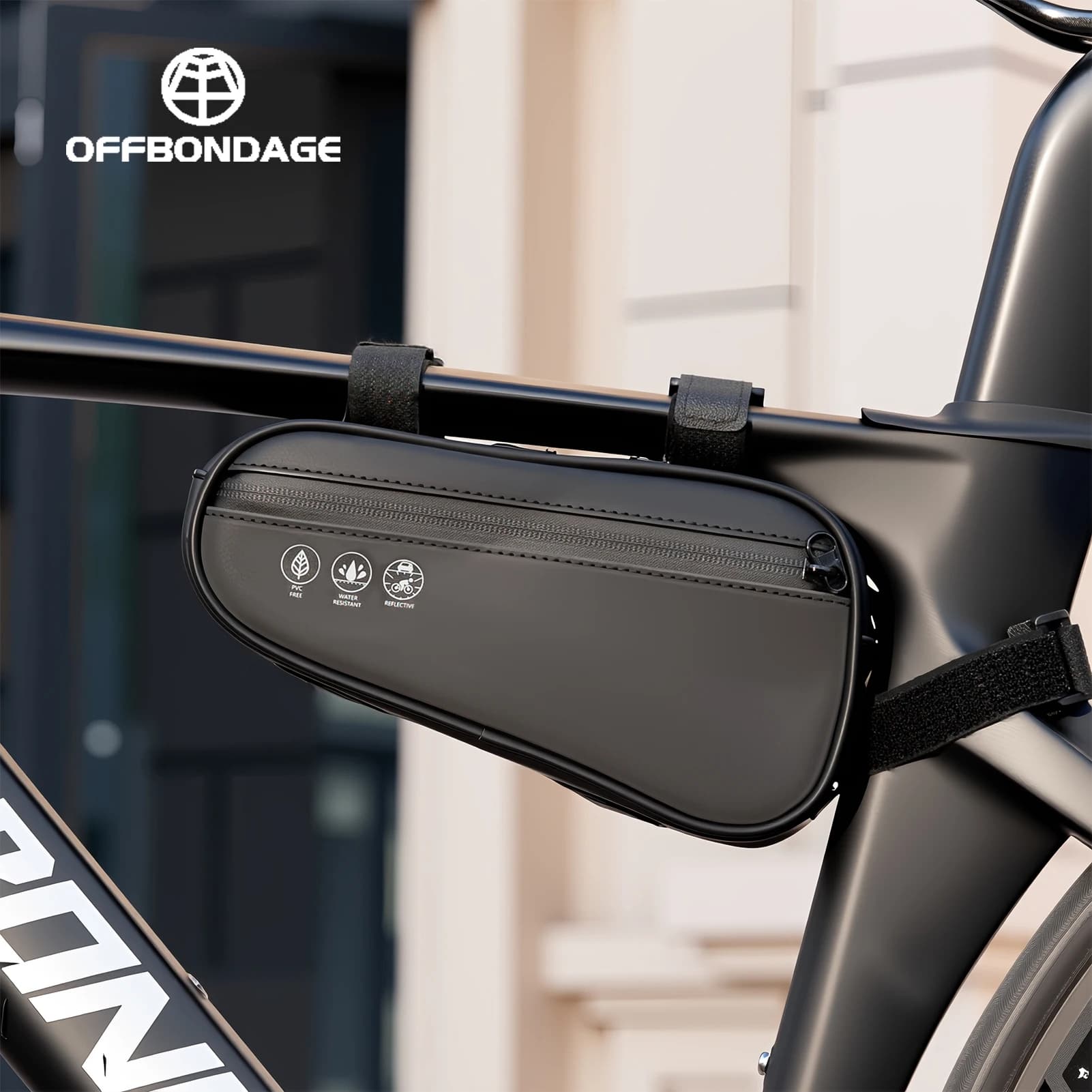 OFFBONDAGE Bicycle Top Tube Bag MTB Road Front Frame Triangle Bag Waterproof Reflective Cycling Storage Gravel Bike Accessories