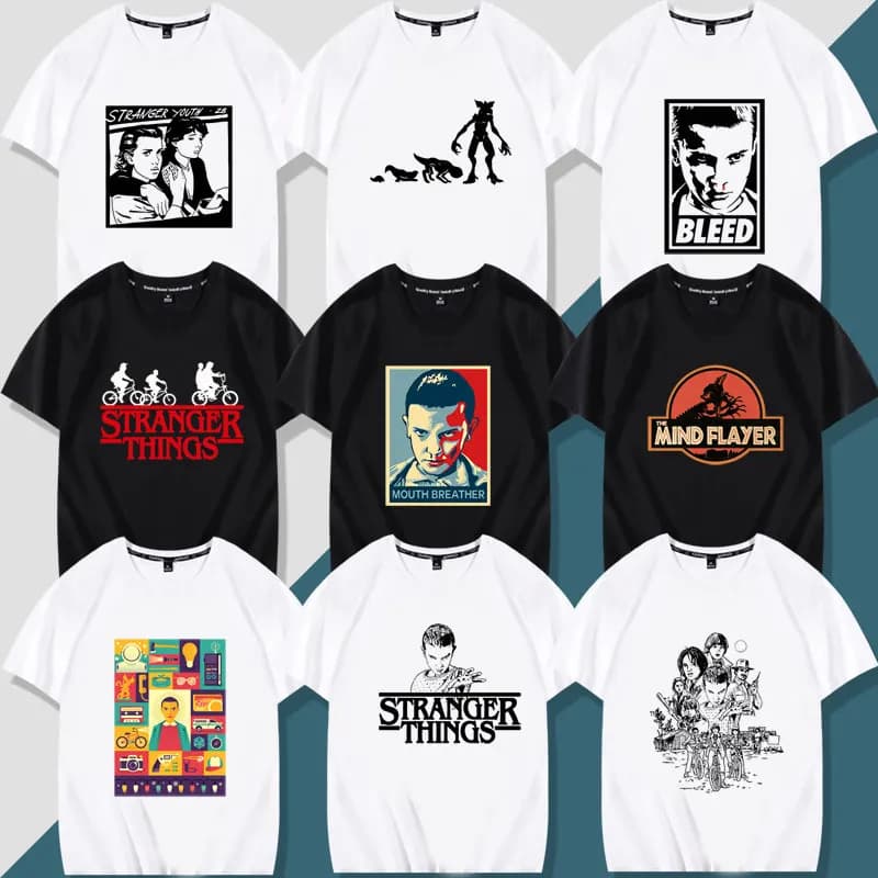 Nuova T-shirt a Maniche Corte per Bambini a Tema Hellfire Club della Lussuosa Serie TV Americana "Stranger Things"