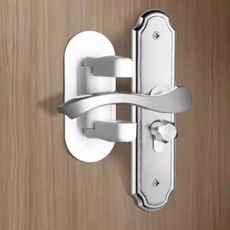 1/4pcs Serratura a leva per porta Maniglia anti-apertura Serrature di sicurezza per bambini per bambini Punzonatura multifunzione Pulsante nascosto Fibbia Chiusura di sicurezza