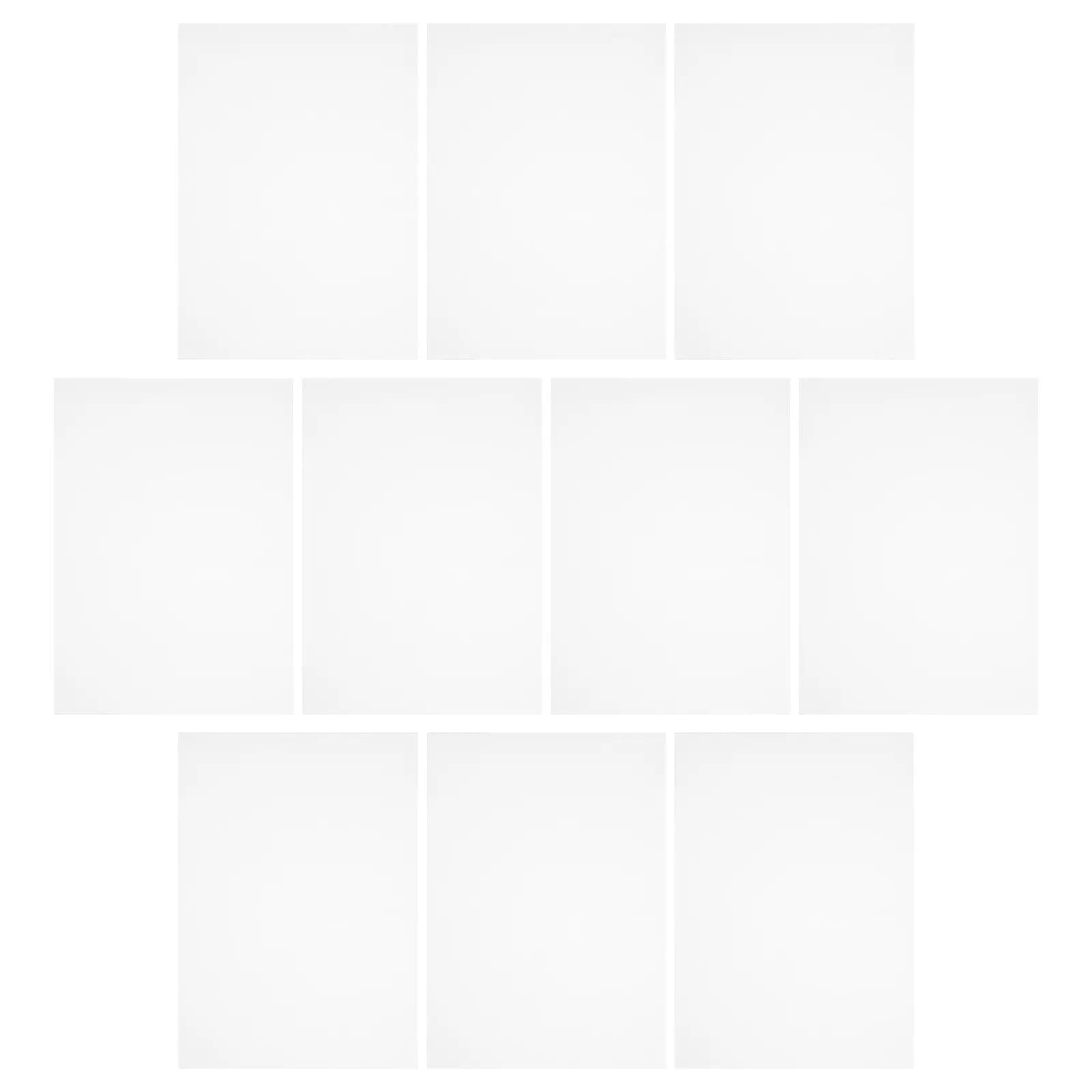 10Pcs High Clarity PVC Sheet Frosted Surface Rigid Hard Thin Plastic Sheet for Picture Frame Cover Replacement Craft DIY