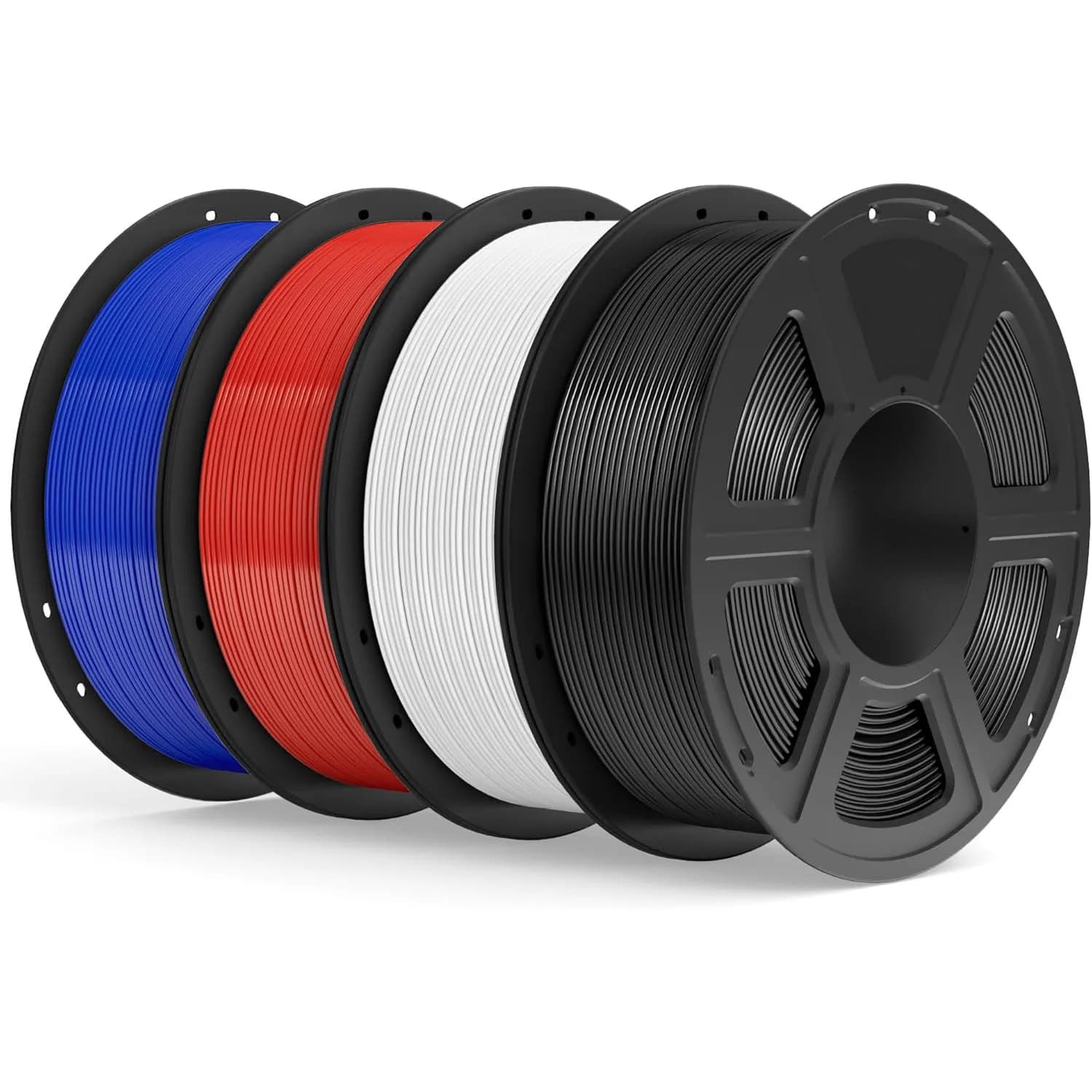 Filamento TPU per Stampante 3D, 1.75mm, Precisione Dimensionale +/- 0.02 mm, 250g per Bobina, Nero/Bianco/Blu/Rosso