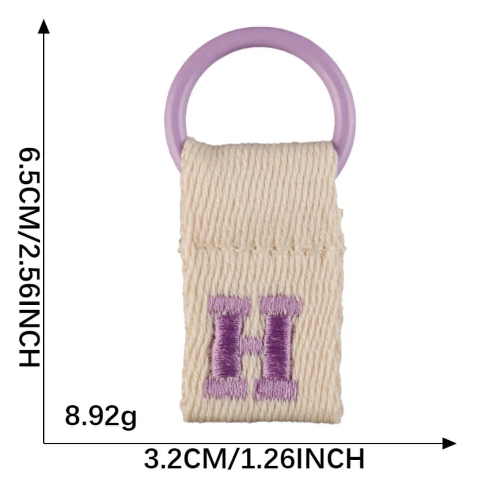 Keys Organizer 26 Letter Key Chain Embroidery Key Ring Alphabet Car Key Buckle Business Bag Charms Business Key Holder Man