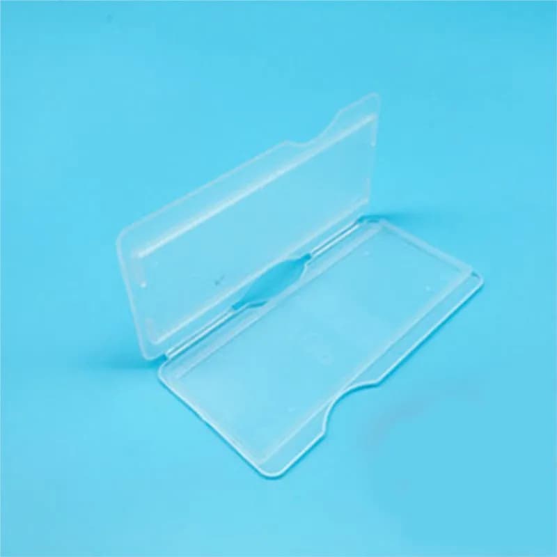 Scatola porta vetrini per microscopio rettangolare in plastica da 10 pezzi per 1 vetrini per forniture da laboratorio