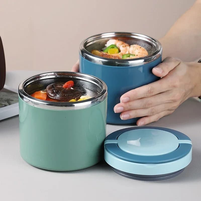 Barattolo per alimenti isolato da 630/1000 ml, scatola per il pranzo termica in acciaio inossidabile, contenitore per zuppa che mantiene il calore per la scuola, l'ufficio