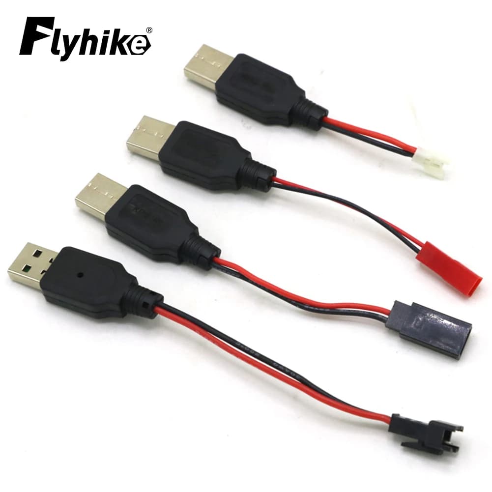 3.7 V USB RC Lithium Charger JST /SM / futaba from USB to 3Rc Quadcopte drone