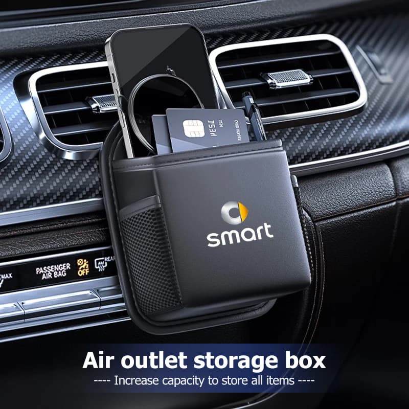 Car Dashboard Air Vent Outlet Phone Holder Pocket Storage Basket For Smart EQ Cabrio Crossblade ROADSTER City-Coupe 452 454