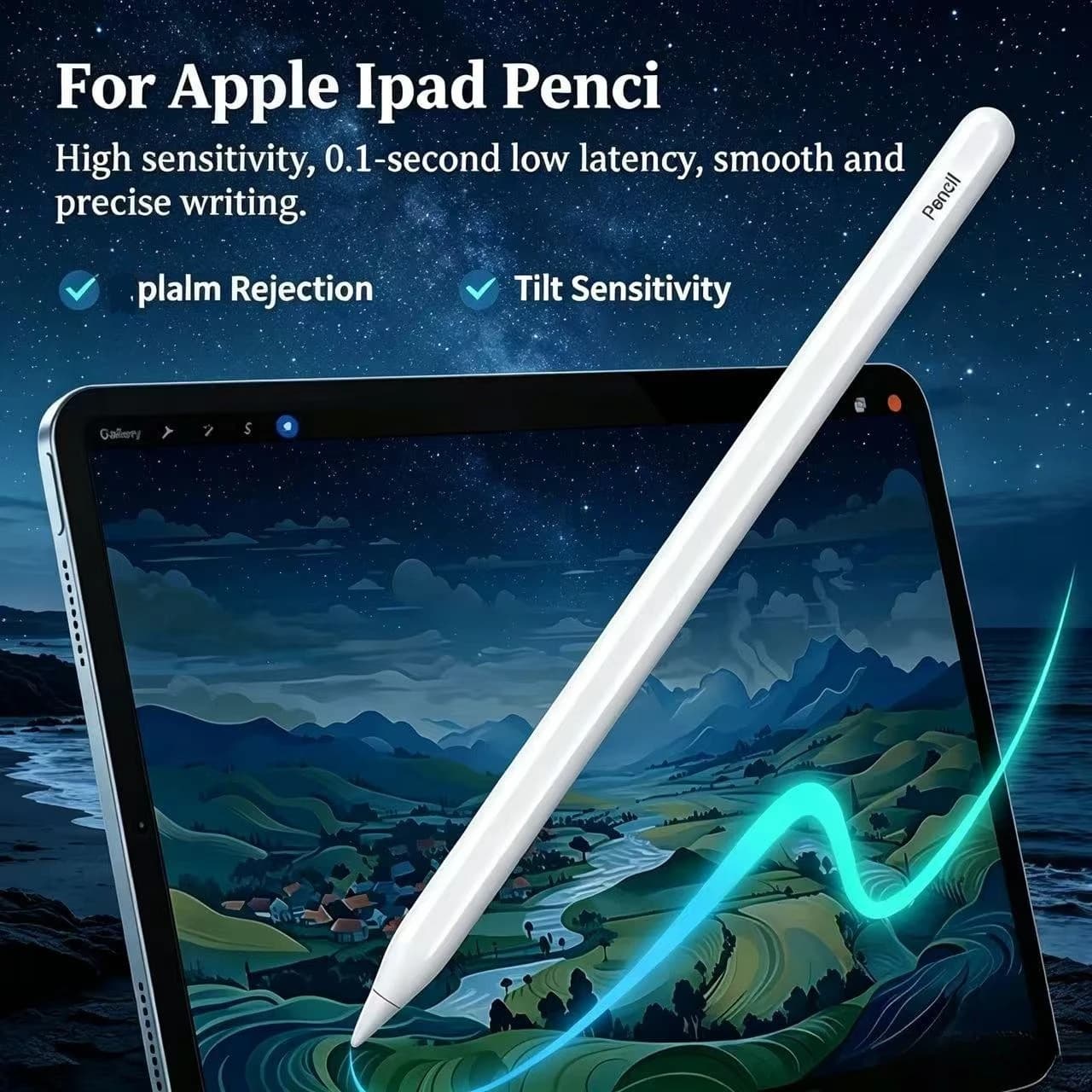 For IPad Pen Bluetooth Stylus for IPad A16 11th Pro 13 M4 Air 4 5 Pro 11 12.9 Tilt Sensitivity Palm Rejection Touch Screen Pen