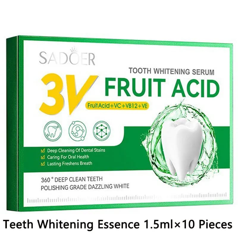 1.5 ml × 10 pieces SADOER3V Teeth whitening Essence with fruit acid Remove stains Refreshing teeth cleaning