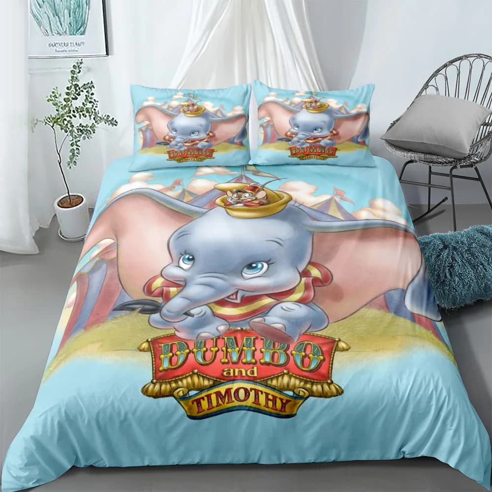 Set copripiumino Dumbo senza lenzuolo, set biancheria da letto per letto singolo, matrimoniale, king size, queen size, twin size