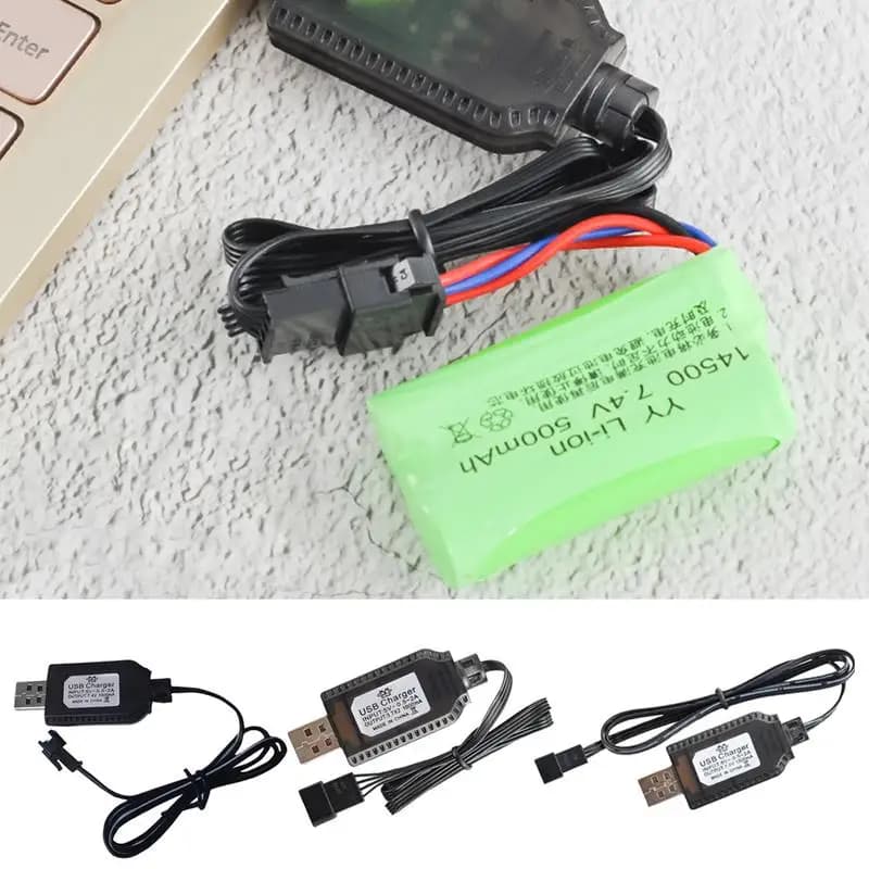 Caricabatteria al litio USB 7.4V 1000mA Cavo di ricarica rapida Batteria al litio per aereo RC SM-2P SM-3P SM-4P Carica batteria drone