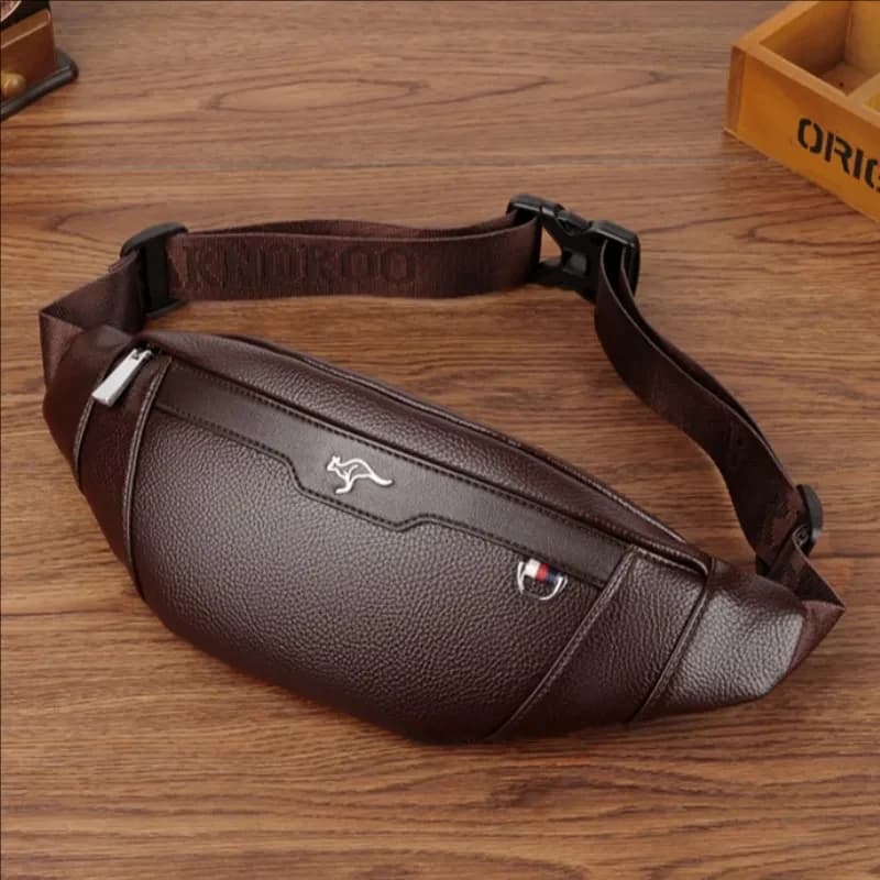 Borsa a tracolla in pelle da uomo multifunzionale per lavoro, allenamento, viaggio, corsa, casual, portafoglio, marsupio, borsa per telefono, borsa a petto