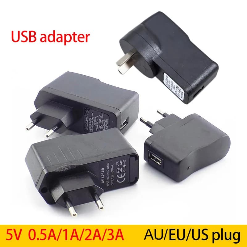 Convertitore di alimentazione USB DC 5V 0.5A/1A/2A/3A 3000mA, adattatore di ricarica da AC a DC EU 2000mA per strisce LED e telefoni B4
