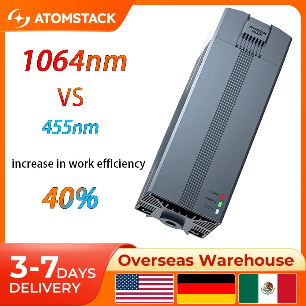 ATOMSTACK 40W Testa Laser di Potenza Ottica 1064nm Modulo Laser Rosso Per Incisore CNC Taglio del Legno Strumenti FAI DA TE Strumenti di Lavorazione Del Legno