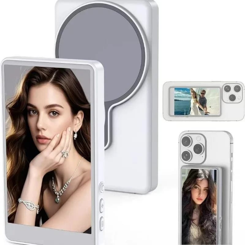 Proiettore per schermo del telefono cellulare, display magnetico wireless, monitoraggio posteriore, splitter per trasmissione in diretta, selfie Bluetooth remoto stesso