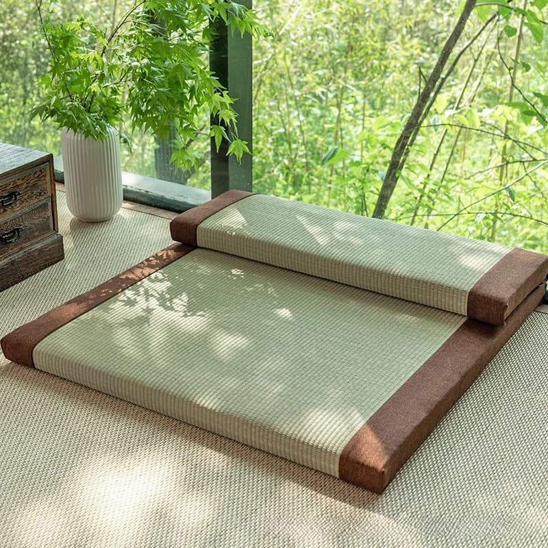 Natural reed meditation cushion, thickened coconut palm core, meditation cushion, living room cushion, tea room tatami cushion