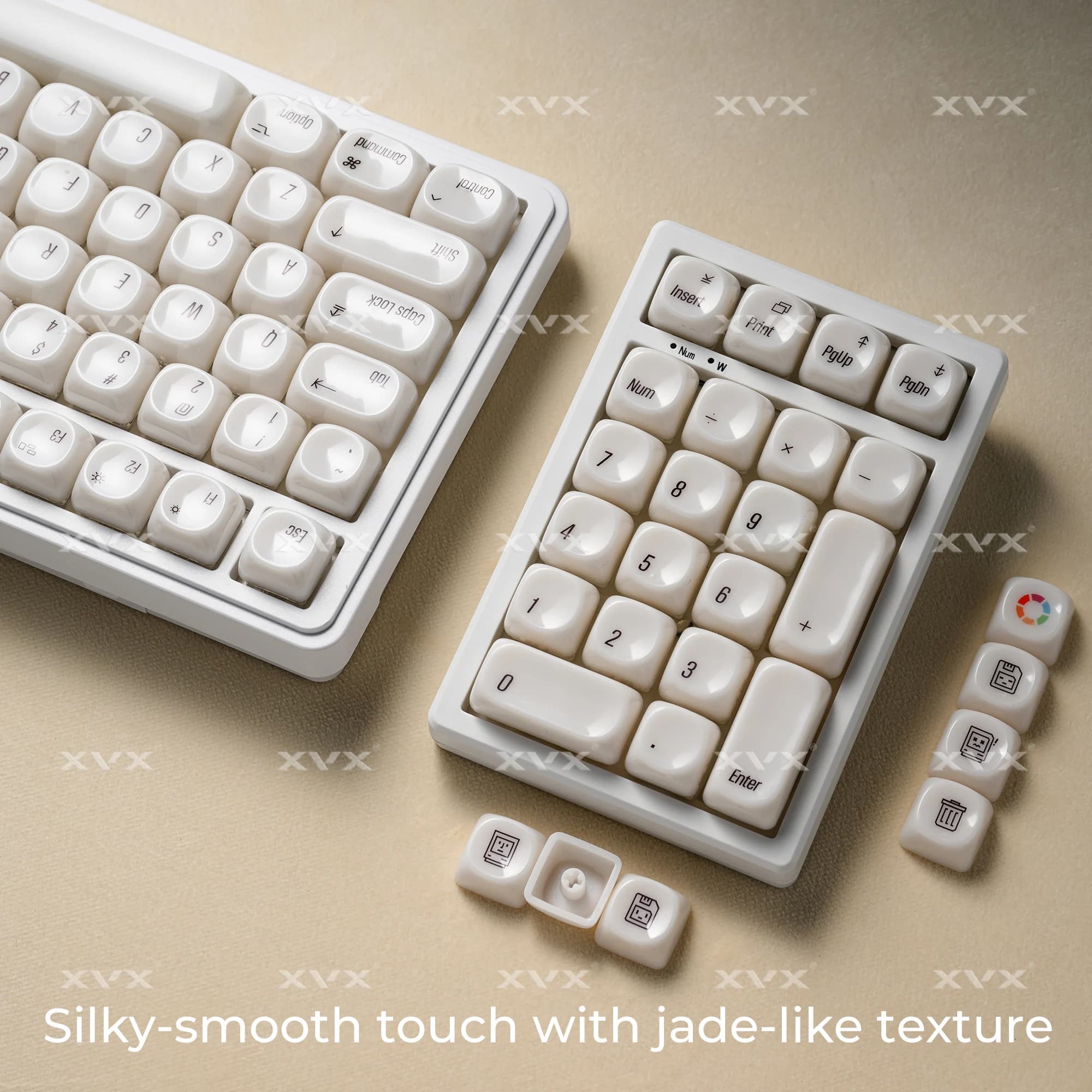 XVX Copritasti al cioccolato bianco Set completo Copritasto MAC da 139 tasti Design smaltato in ceramica Copritasto PBT