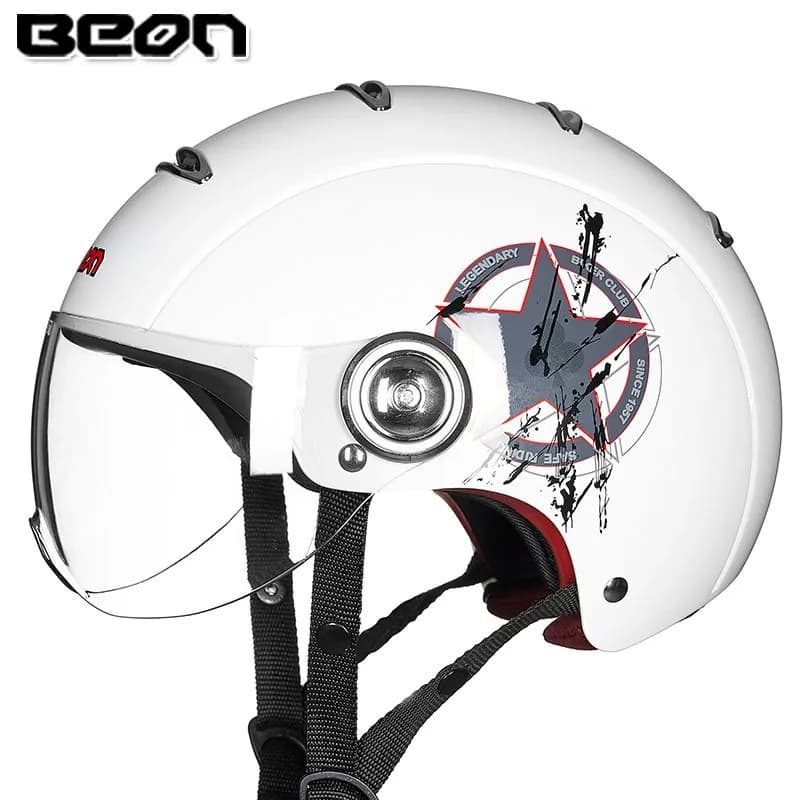 Casco Elettrico BEON Estivo Traspirante, Casco Aperto per Moto Elettrica, Unisex, Capacetes De Moto