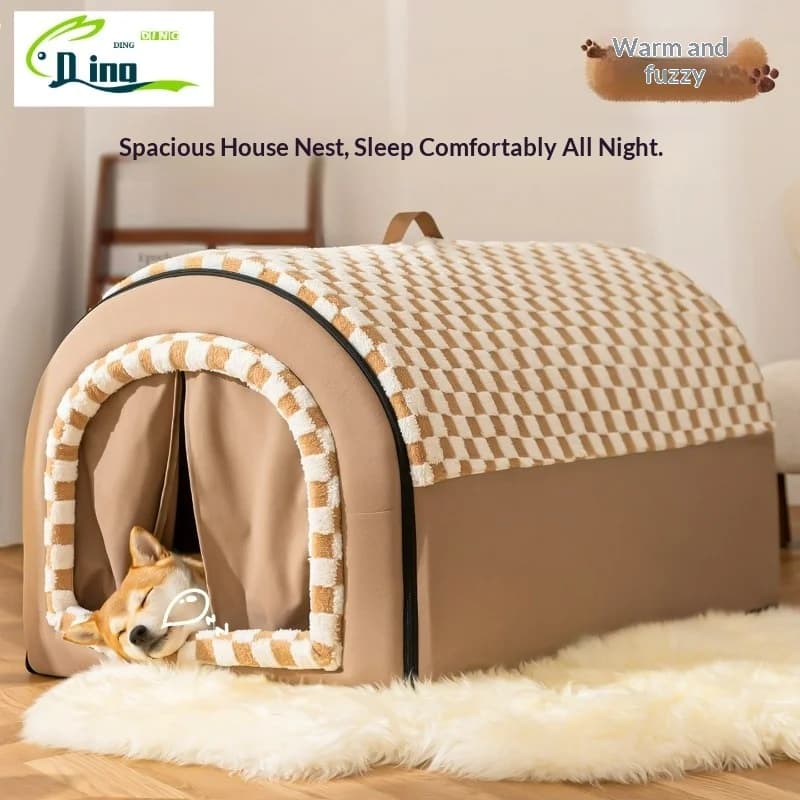 Dog Case All Seasonsneutra Closed Dog House Tent Dog Mat Safety Sense Winter Heattech Stable Washable