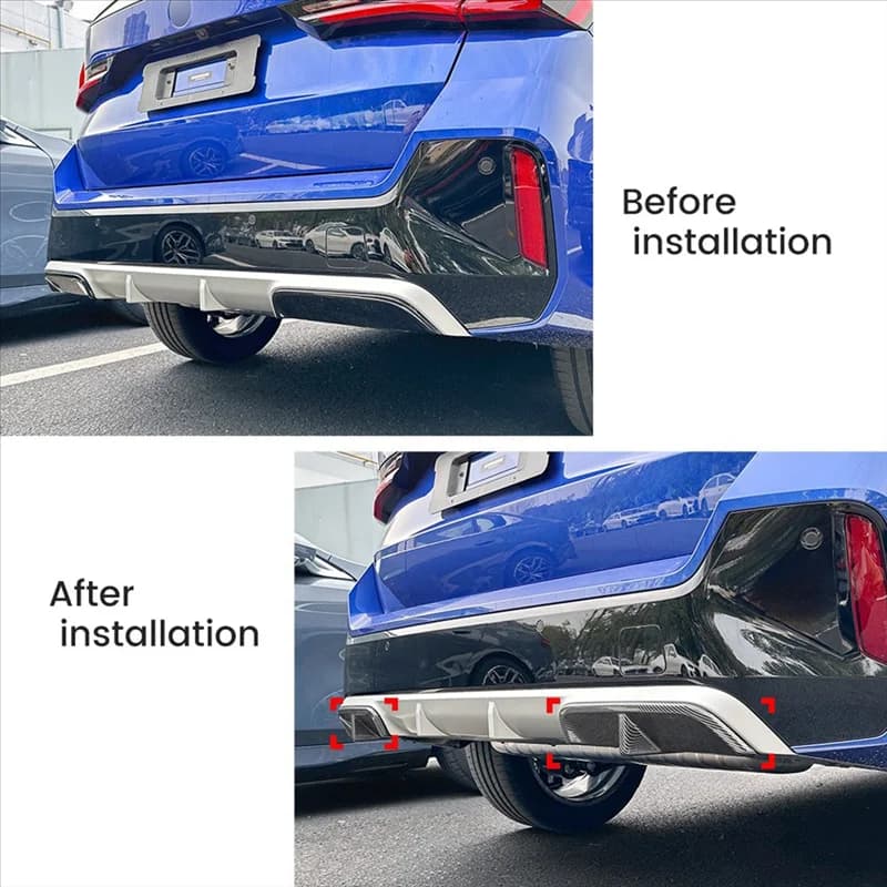 Auto Paraurti Posteriore Diffusore Lip Copertura Boot Inferiore Splitter Spoiler Protezione Per BMW X1 IX1 U11 M Sport 2023+