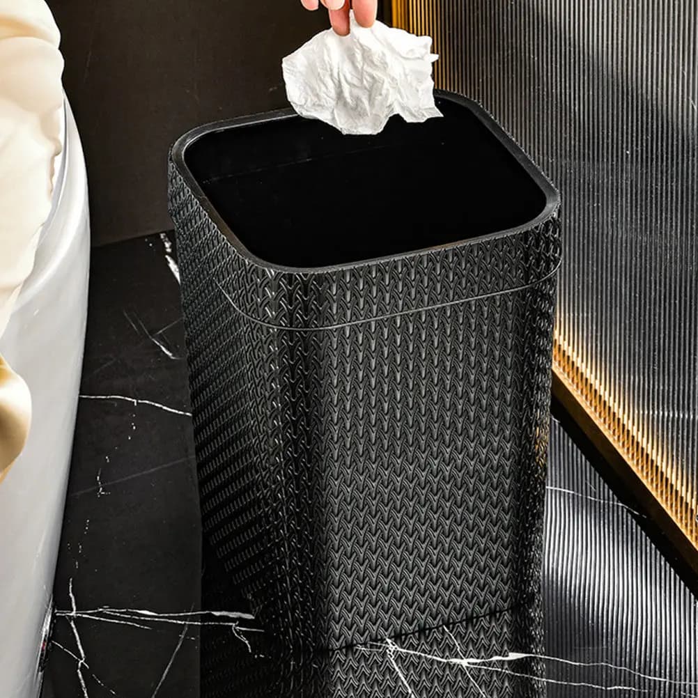 Cestino per Rifiuti in Plastica da Scrivania, Contenitore per Carta Stile Semplice per Casa, Ufficio, Cucina, Camera da Letto, Ripostiglio, Locale Multiuso