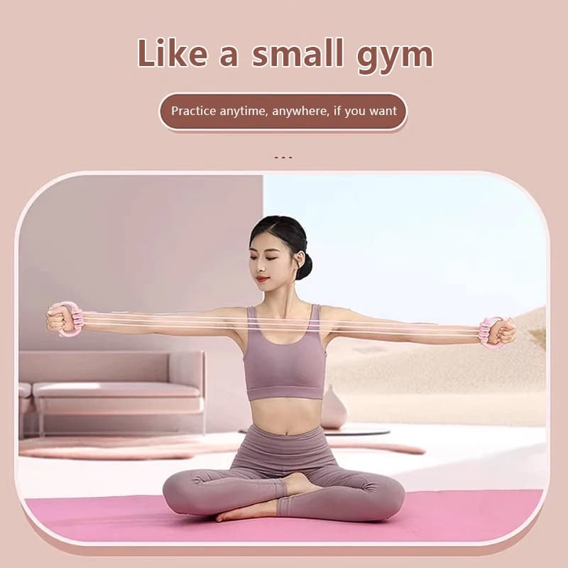 Fascia di resistenza Estrattore elastico Corda Maniglia antiscivolo Fascia per esercizi Cintura di stretching yoga regolabile a 6 livelli per spalla braccia schiena