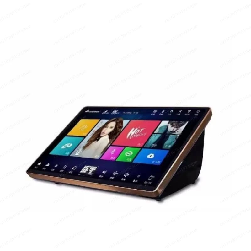 Sistema Karaoke Domestico da 18,5 Pollici con 16 Lingue, Nuovo Pacchetto Audio KTV, Set Completo con Schermo Touch per Ordinare i Brani