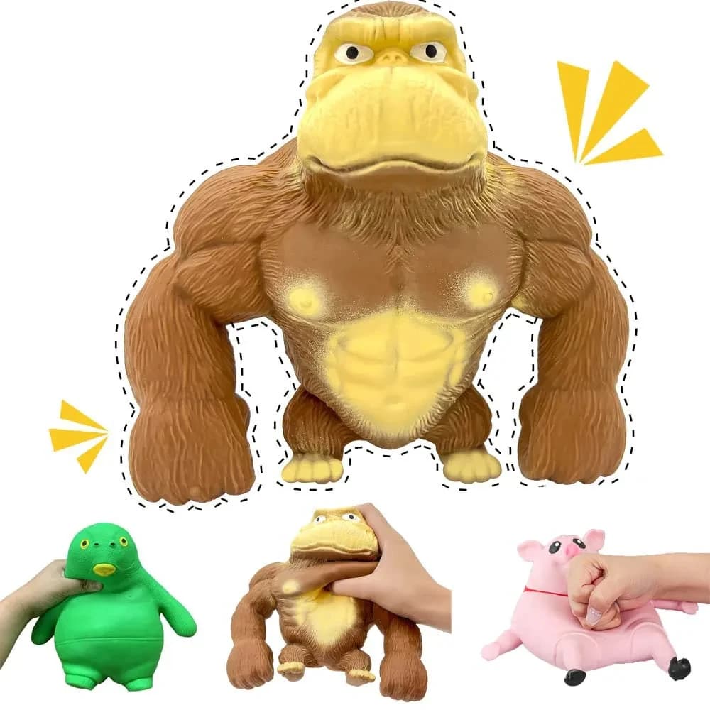 Spremere Gorilla giocattolo divertente scimmia giocattoli adulti giocattoli antistress sensoriale gomma Stretch e spremere Gorilla regalo per bambini Fidget Toys