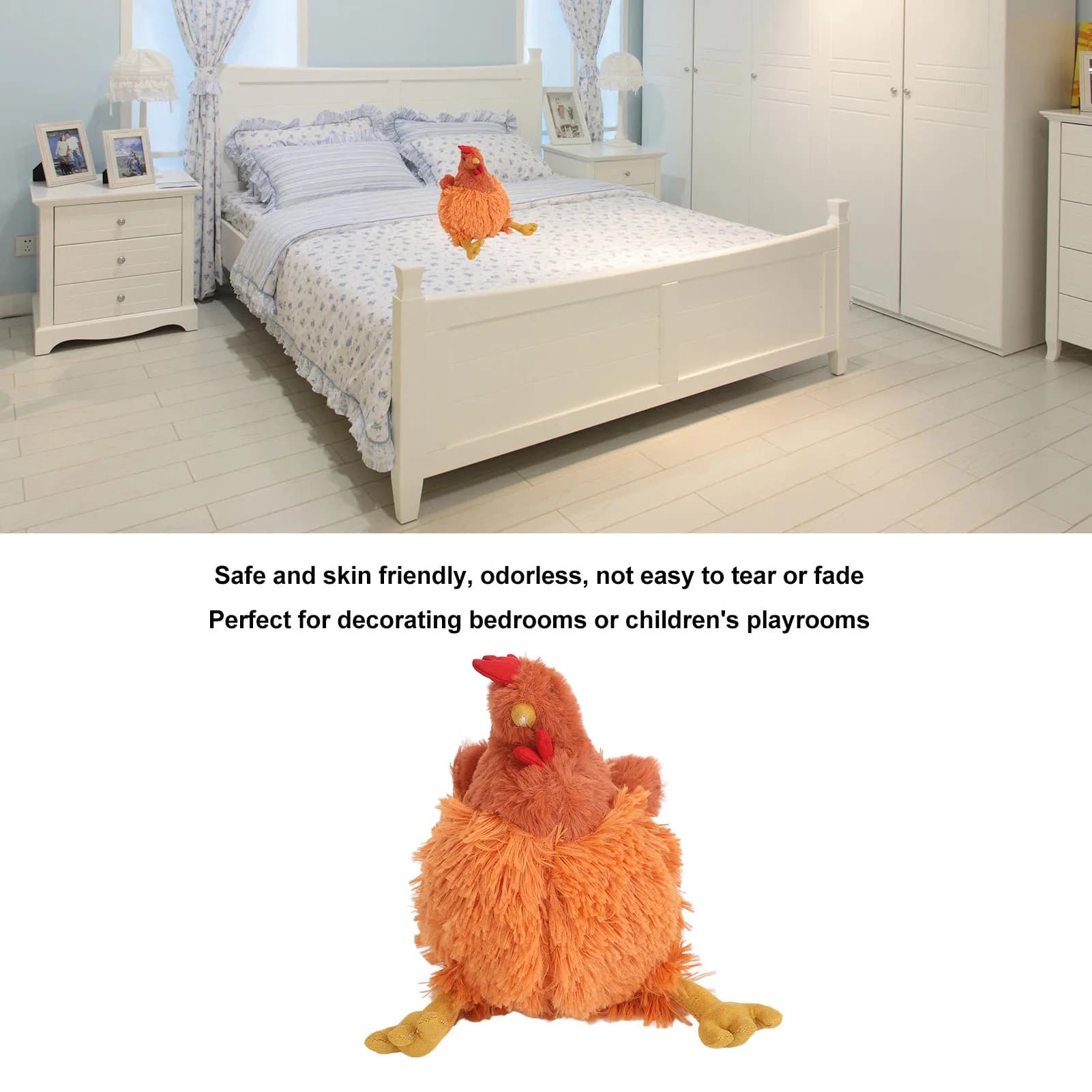 Peluche Realistico di Piccolo Pollo, Giocattolo Morbido e Carino, Adatto per Camere da Letto dei Bambini, Stanze dei Giochi, Compagno di Riposo, Regalo