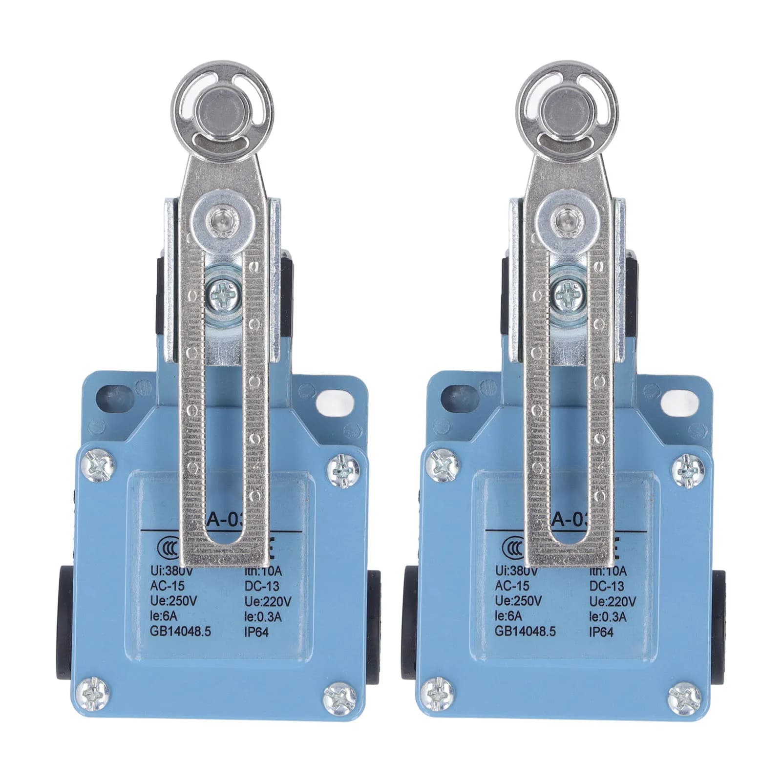 Interruttore di fine corsa momentaneo IP64 380V con isolamento regolabile e rullo flessibile, 250V 220V, per stampante 3D, 2 pezzi
