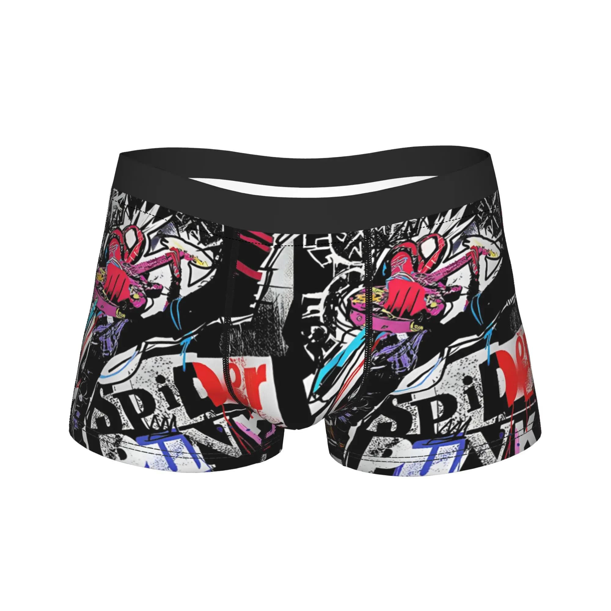 Divertenti Boxer Spider Punk Hobie Brown Spider Man, Pantaloncini, Slip, Mutande da Uomo, Biancheria Intima Traspirante per Uomo, Taglie Grandi